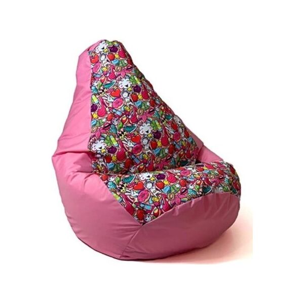 Go Gift Pufa worek sako GRUSZA DRUK różowy-bajkowy XXL 140x100