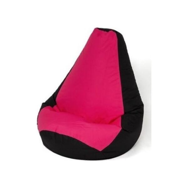 Go Gift Pufa worek sako GRUSZA czarny-różowy XL 130x90