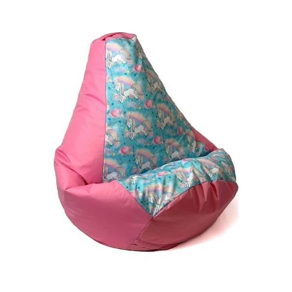 Go Gift Pufa worek sako GRUSZA DRUK róż-jednorożce XXL 140x100