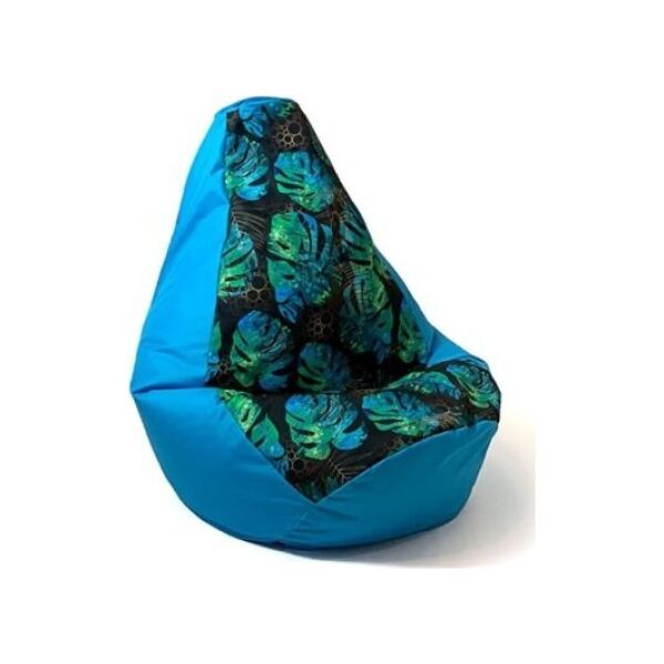 Go Gift Pufa worek sako GRUSZA DRUK niebieski-monstera XXL 140x100
