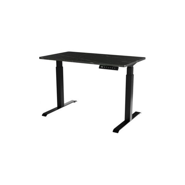 Biurko Cama Meble Biurko z el. reg. wys. MOON 121x67 czarny/san sebas