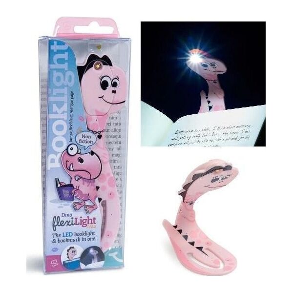 Thinking Gifts Flexilight Pals Dinosaur Pink - Lampka do książki