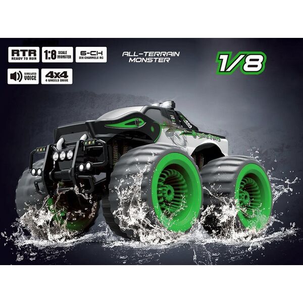Jokomisiada Olbrzymie Auto Monster Snake 4x4 muzyka światła drift 360st. Pilot RC0633