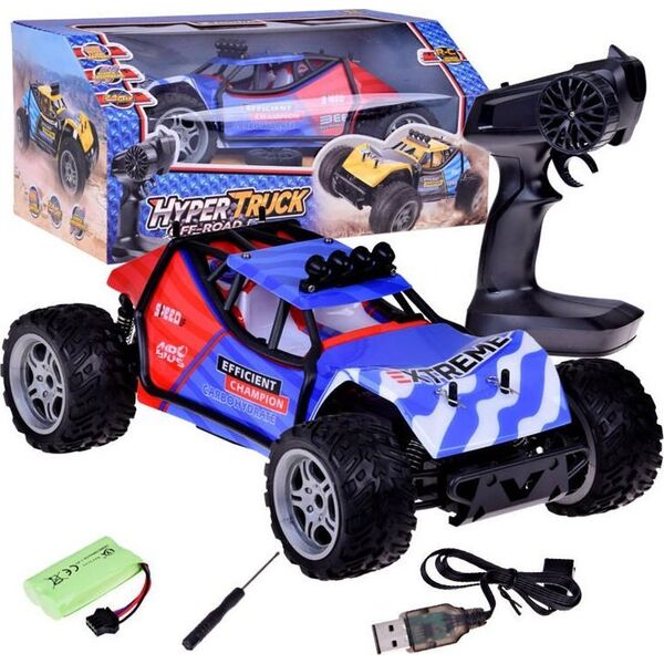 Jokomisiada Autko r/c Zestaw auto zdalnie sterowane HYPER TRUCK OFF-ROAD na pilota RC0641 CZ