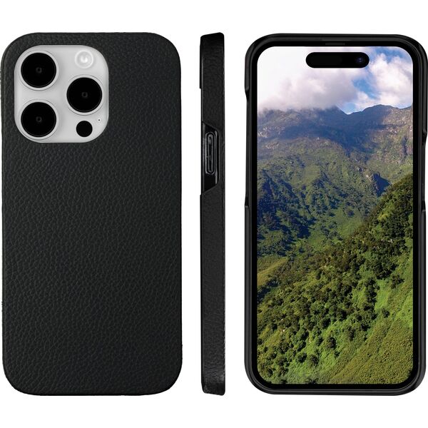 dbramante New York - 2-in-1 Leather Wallet for iPhone 15 Pro - Night Black