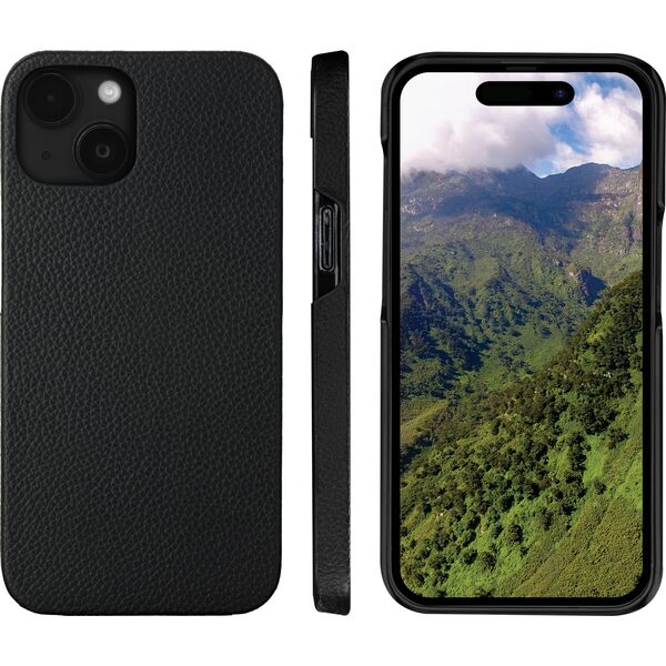 dbramante New York - 2-in-1 Leather Wallet for iPhone 15 Plus - Night Black