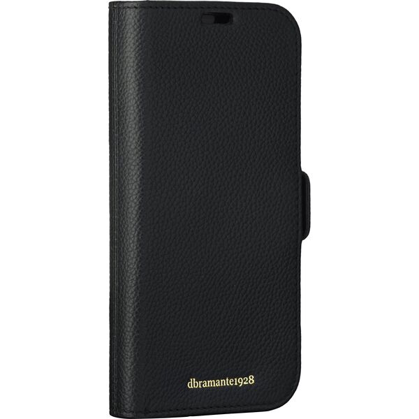dbramante New York - 2-in-1 Leather Wallet for iPhone 15 Plus - Night Black