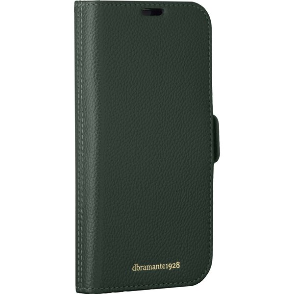 dbramante New York - 2-in-1 Leather Wallet for iPhone 15 Pro Max - Evergreen