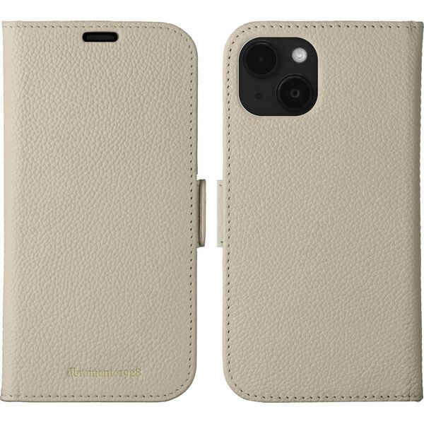 dbramante New York - 2-in-1 Leather Wallet for iPhone 15 - Sand Dune