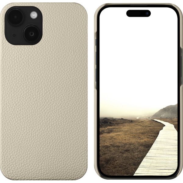 dbramante New York - 2-in-1 Leather Wallet for iPhone 15 - Sand Dune