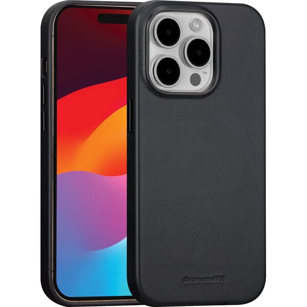 dbramante Roskilde Magsafe - Leather Case for iPhone 15 Pro - Black