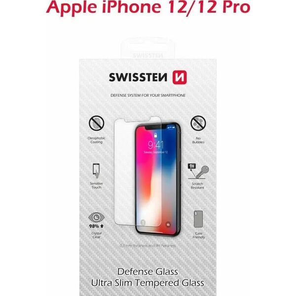 Swissten Tempered Glass for iPhone 12/12 Pro