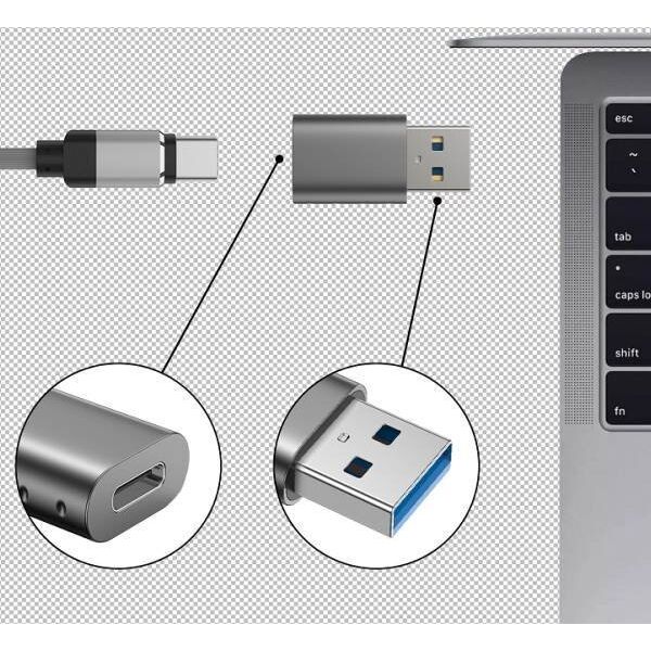 Adapter USB Swissten Adapter USB-A(M)/USB-C(F)