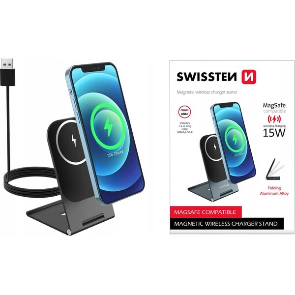 Ładowarka Swissten Wireless Charger Ultra Thin (Magsafe Compatible)