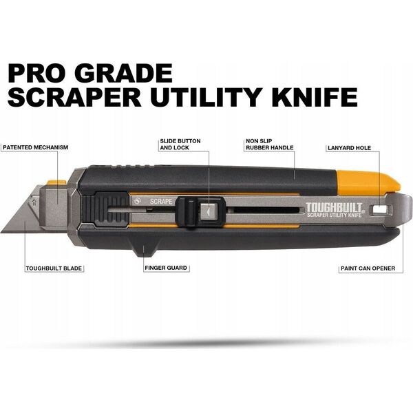 ToughBuilt Scraper and knife 2 in 1 + 5 spare blades ToughBuilt(r)