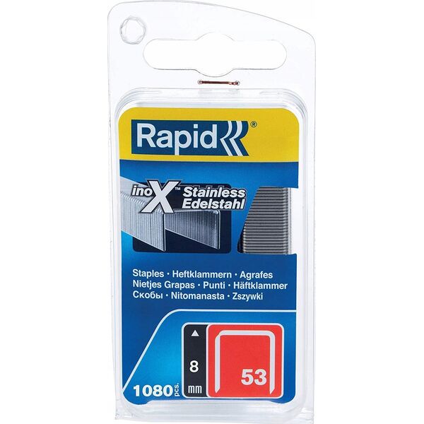 Rapid Stainless steel staples. steel "Rapid" 53/8 1080 pcs.