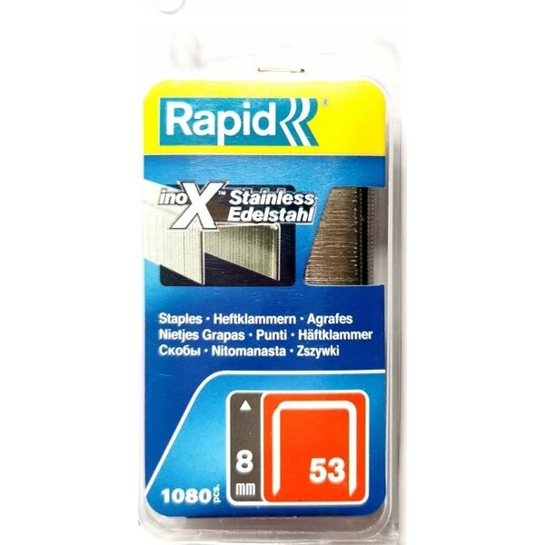 Rapid Stainless steel staples. steel "Rapid" 53/8 1080 pcs.
