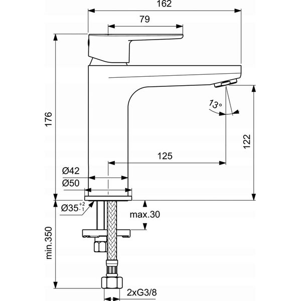 Ideal Standard MIXER FOR BASIN CERAFINE O BLACK MATT
