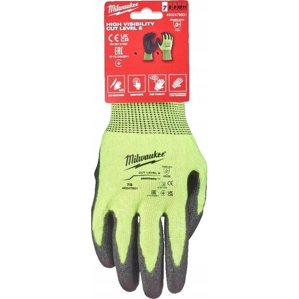 Milwaukee MILWAUKEE RESPONSIBLE GLOVES E-SIZE S/7 INCREASED VISIBILITY