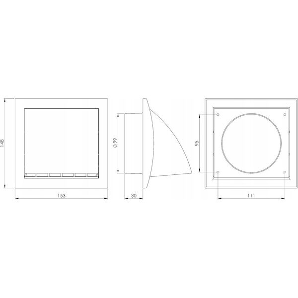 Europlast EXTERNAL VENTILATION GRILLES ND10FVA
