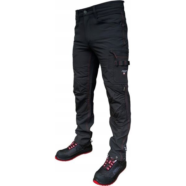 Pesso Work trousers STRETCH Mercury, black C48