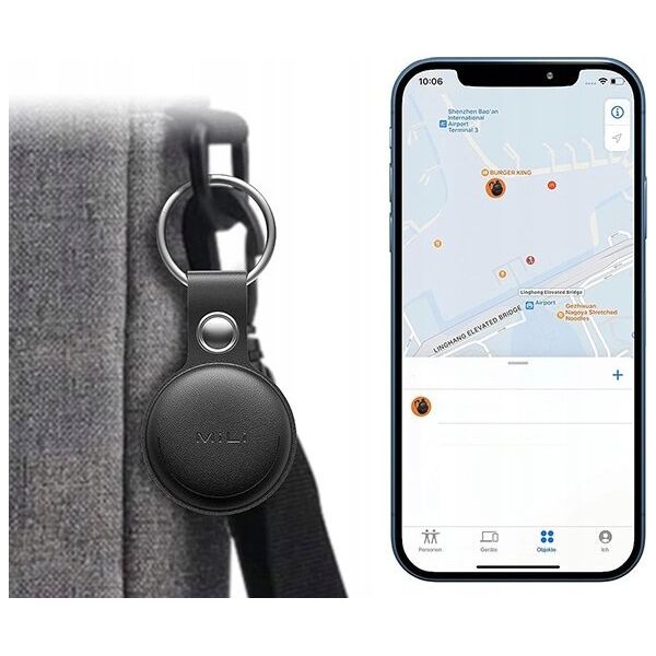 Moduł GPS MiLi MiLi MiTag - Smart Locator with Leather Key Ring, Brown