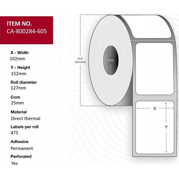 Capture Capture CA-800284-605 etykiet do nadruku