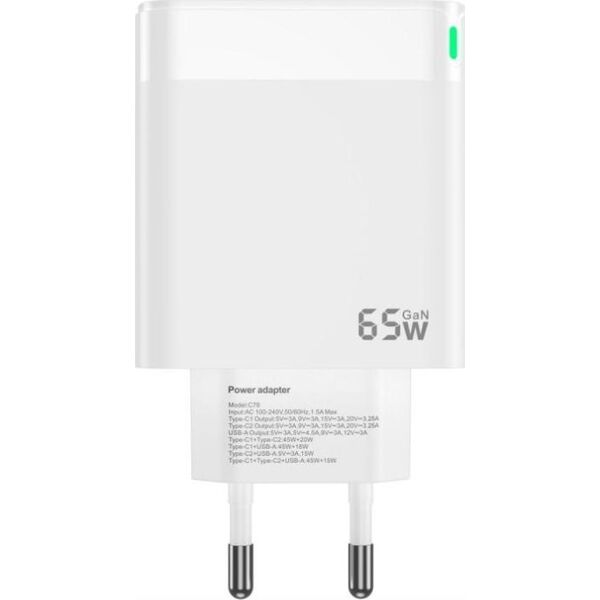 Ładowarka Jellico Ładowarka Szybka Quick 65W 2 x USB-C  USB3.0   kabel do iphone lightning