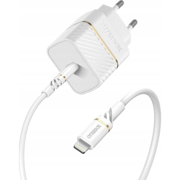 Ładowarka OtterBox OtterBox EU Wall Charger 20W USB-C, PD+USB C-Lightning 1m, wht