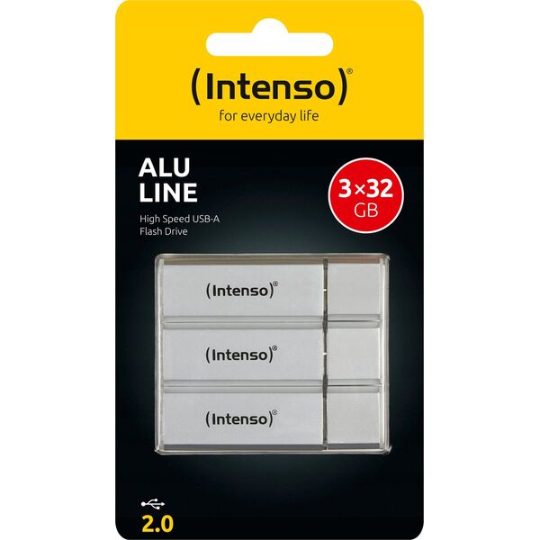 Pendrive Intenso 3 x Intenso Speicherstick USB 2.0 Alu Line 32GB silber
