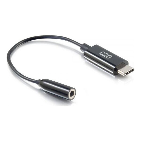 Adapter USB C2G C2G USB C to 3.5mm Audio Adapter - USB C to AUX Cable - USB C to Headphone Jack - Adapter USB-C auf Klinkenstecker - 24 pin USB-C mannlich zu mini-phone stereo 3.5 mm weiblich