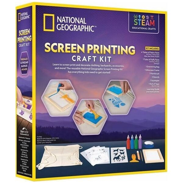 National Geographic NATIONAL GEOGRAPHIC Rinkinys Screen Printing, RTPRINT