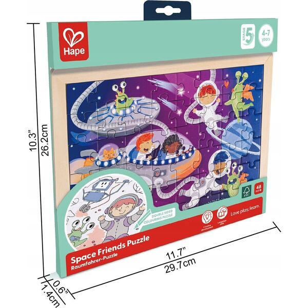 Hape HAPE dėlionė Space Friends, E1644A