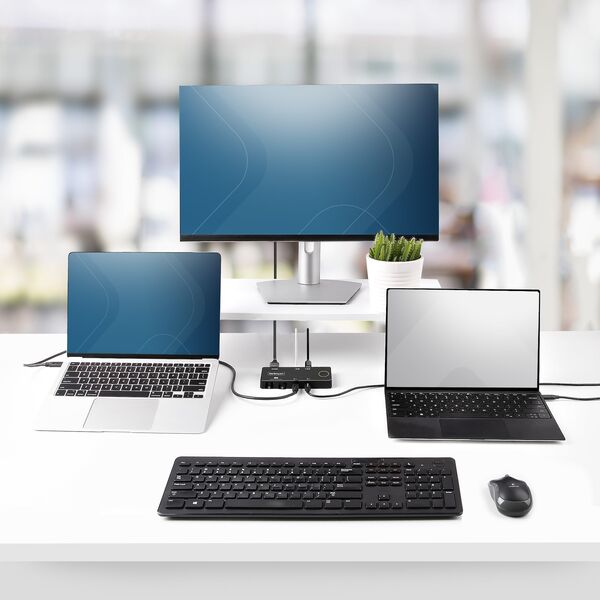 Przełącznik StarTech StarTech C2-H46-UC2-PD-KVM przełącznik KVM Czarny