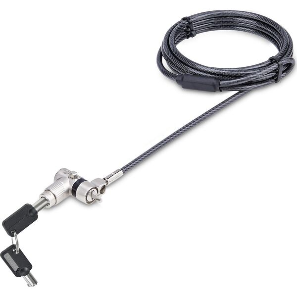 StarTech StarTech UNIVK-LAPTOP-LOCK zapięcie do kabli Czarny, Srebrny 2 m