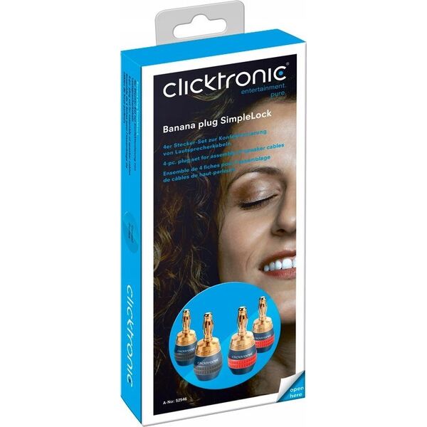 Clicktronic Wtyki bananowe SimpleLock