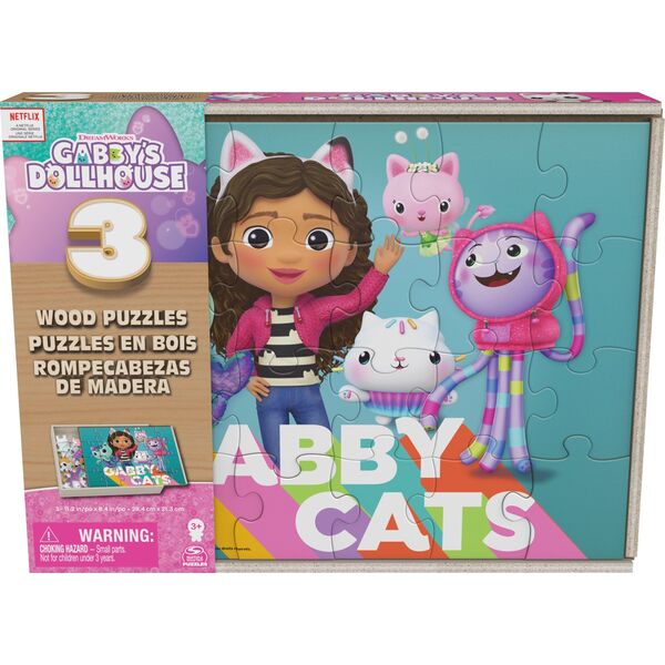 Spin Master Gabby's Dollhouse 3x24 pcs. Wooden Puzzles