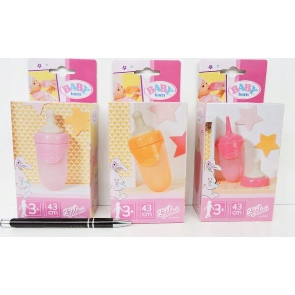 Baby Born BABY born Bottle w Cap 3 asst 43cm assorteret