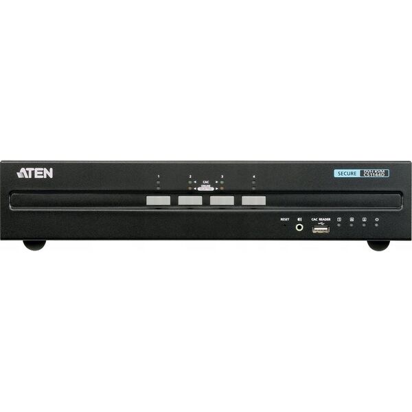 Przełącznik Aten Aten 4-Port USB DVI Dual Display Secure KVM, 3840 x 2160 pixels, 4K Ultra HD, 7.8 W, Black