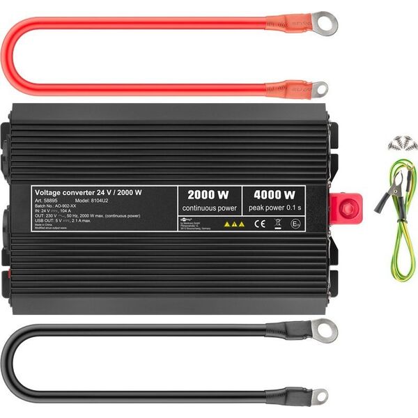 Zasilacz Goobay Goobay 58895, Universal, Universal, 24 V, 2000 W, 230 V, DC-to-AC