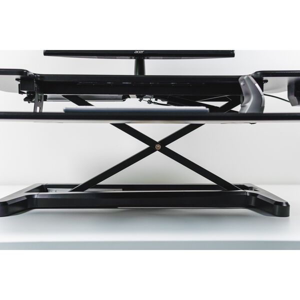 BakkerElkhuizen BakkerElkhuizen Adjustable Sit-Stand Desk Riser 2, Freestanding, 15 kg, Height adjustment, Black