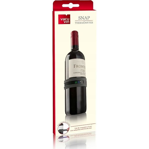 Vacu Vin Vacu Vin 7236303, Snap-on bottle thermometer, Scale, Graphite, 4 - 22 °C