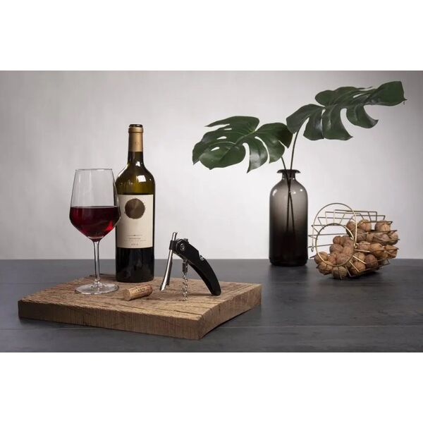 Vacu Vin Vacu Vin Single Pull Corkscrew, Black, Stainless steel, Plastic, Stainless steel, 38 mm, 19 mm, 135 mm