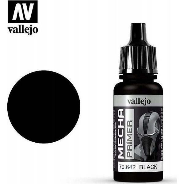 Vallejo Vallejo 70.642, Base paint primer, Plastic, Ready mixed, Black, Satin, Bottle