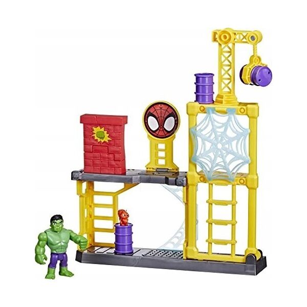 Figurka Marvel Marvel Spidey and His Amazing Friends Hulk''s Smash Yard, Action/Adventure, Spider-Man & Hulk, 3 yr(s), Multicolour, Plastic