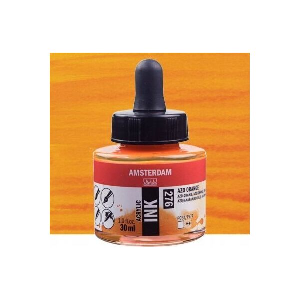 Artequipment Amsterdam Acrylic Ink Bottle Azo Orange 276