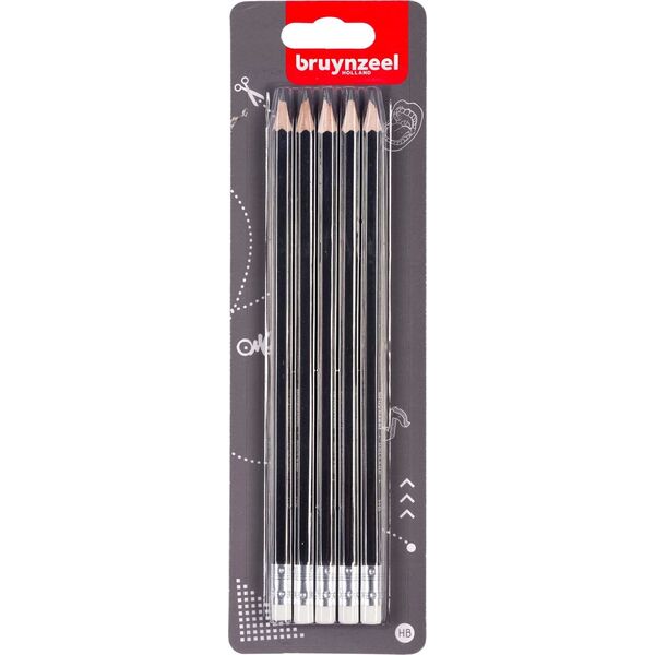 BRUYNZEEL SAKURA Bruynzeel Graphite pencil set | 5 HB graphite pencils with eraser tips