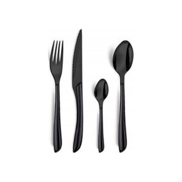 Amefa Amefa Lumino 1422 - 16 pcs Bestik sæt  (Bright Black PVD – Black handle)