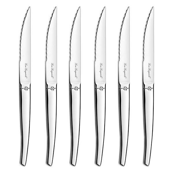 Amefa Amefa JET - 6-pc steak knives in grey block - mirror