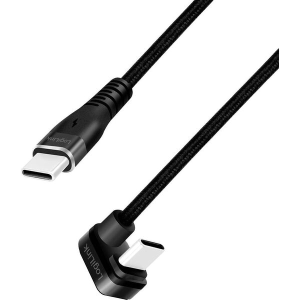 Kabel USB LogiLink USB-C - USB-C 1 m Czarny (CU0190)